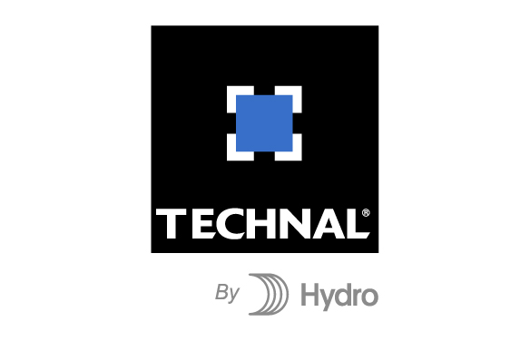 Logótipo Technal by Hydro – fornecedor da MTS Serralharia em soluções de alumínio premium